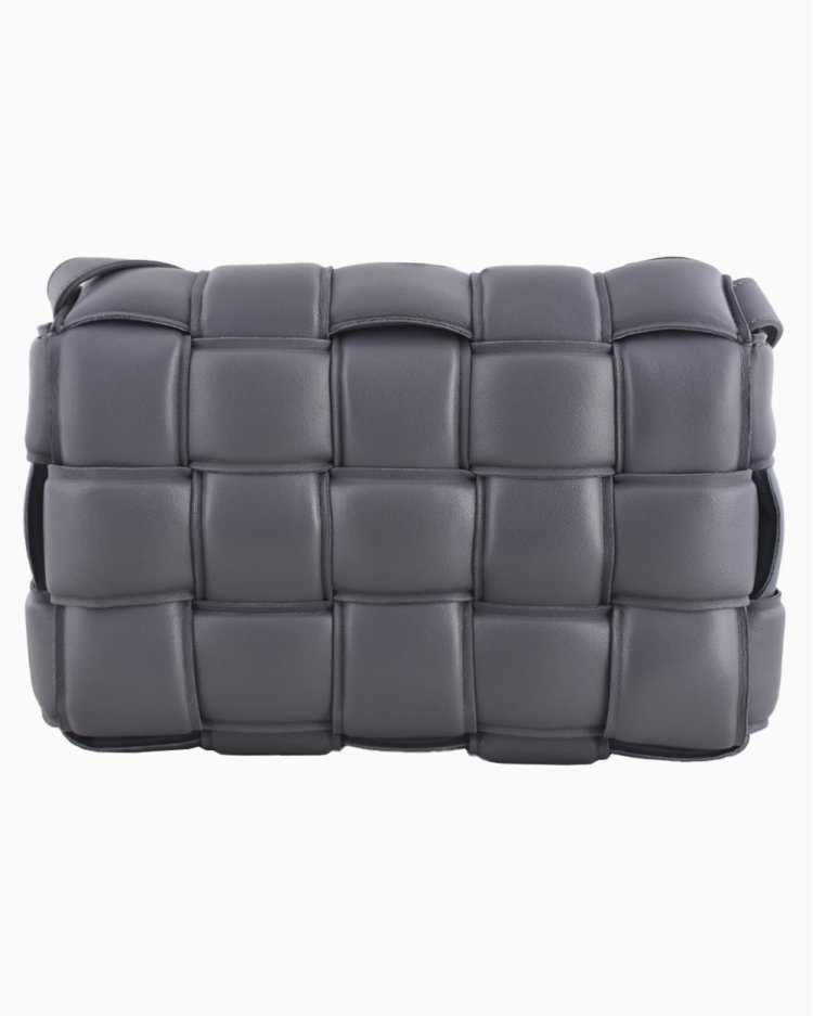 Bolsa Bottega Veneta Original Padded Cassette Cinza Feminina